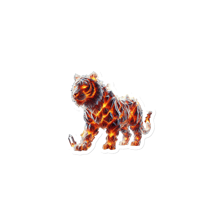 Crystallized Fire Tiger Die-Cut Magnet product image (1)