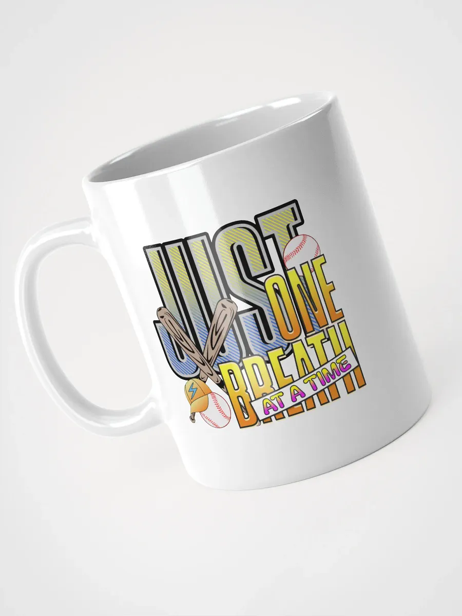Just One Breath At A Time Baseball Lightning Strike Mug product image (2)