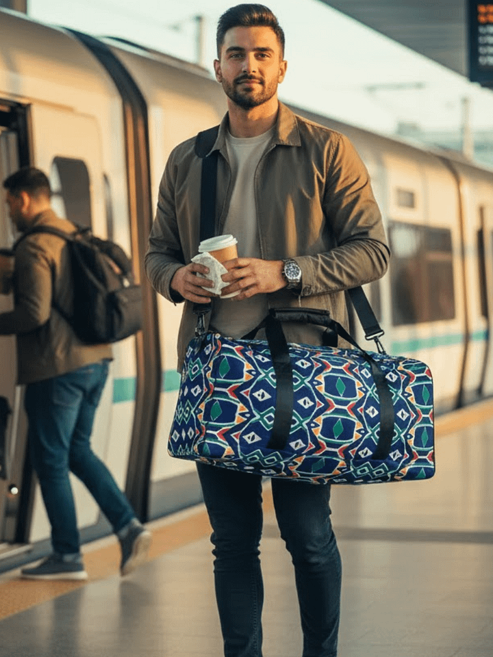 Geometric Symmetry All-Over Duffle Bag product image (1)