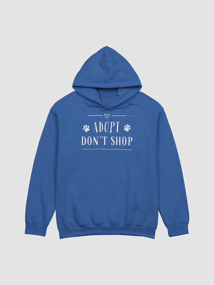 Adopt Don't Shop, off-white letters on Gildan 18500 Hoodie product image (2)