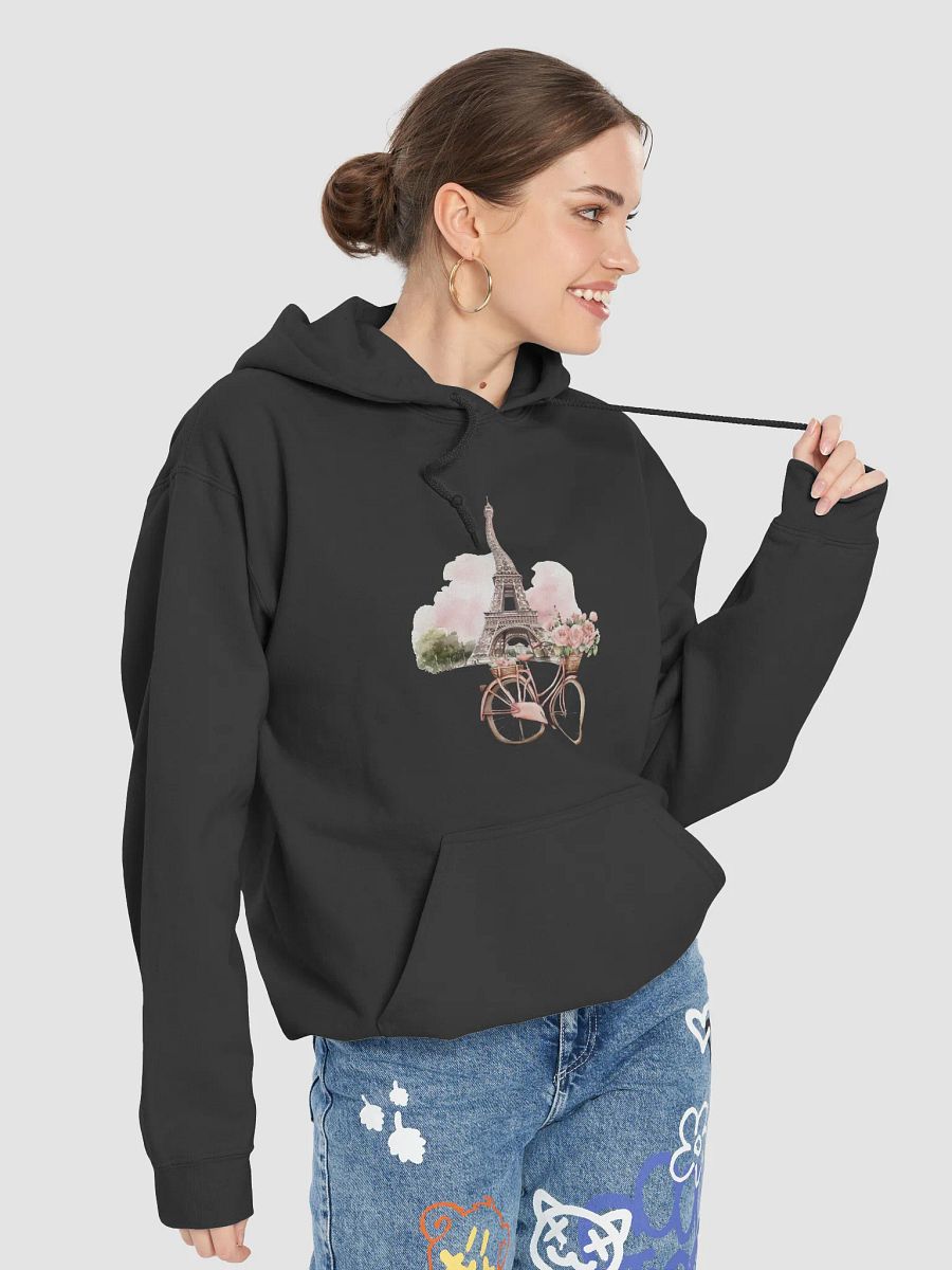 Whimsical Eiffel Tower Bicycle Hoodie product image (1)