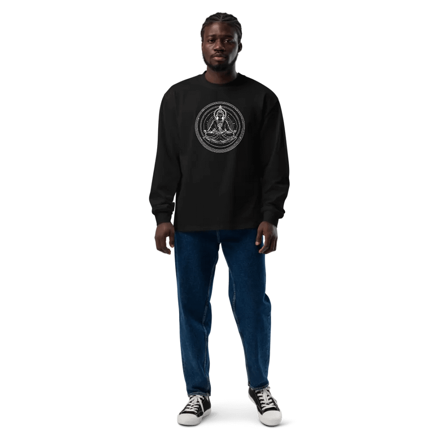 [Meditation 3 - White] - Unisex Premium Heavyweight Long Sleeve Shirt product image (12)
