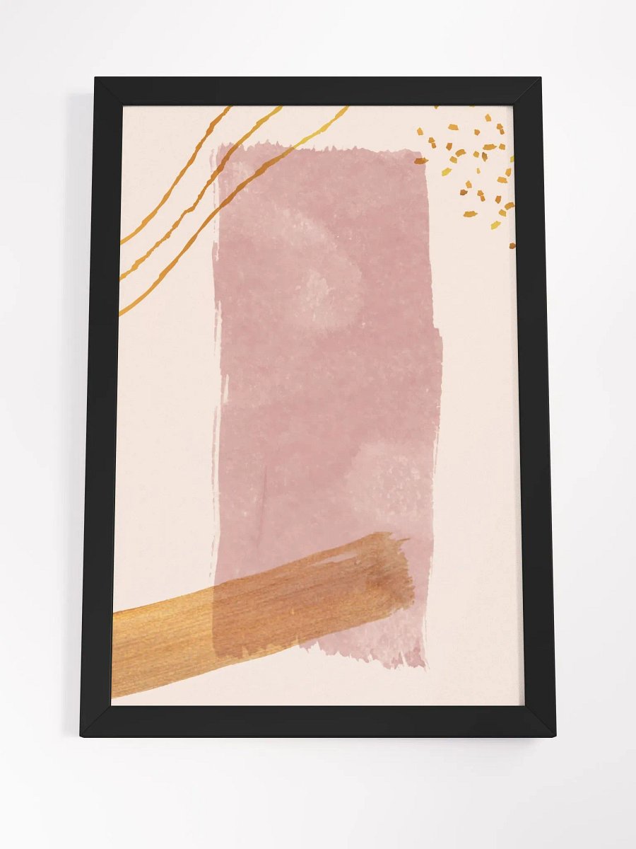 Golden Abstract Pink Framed Poster product image (24)