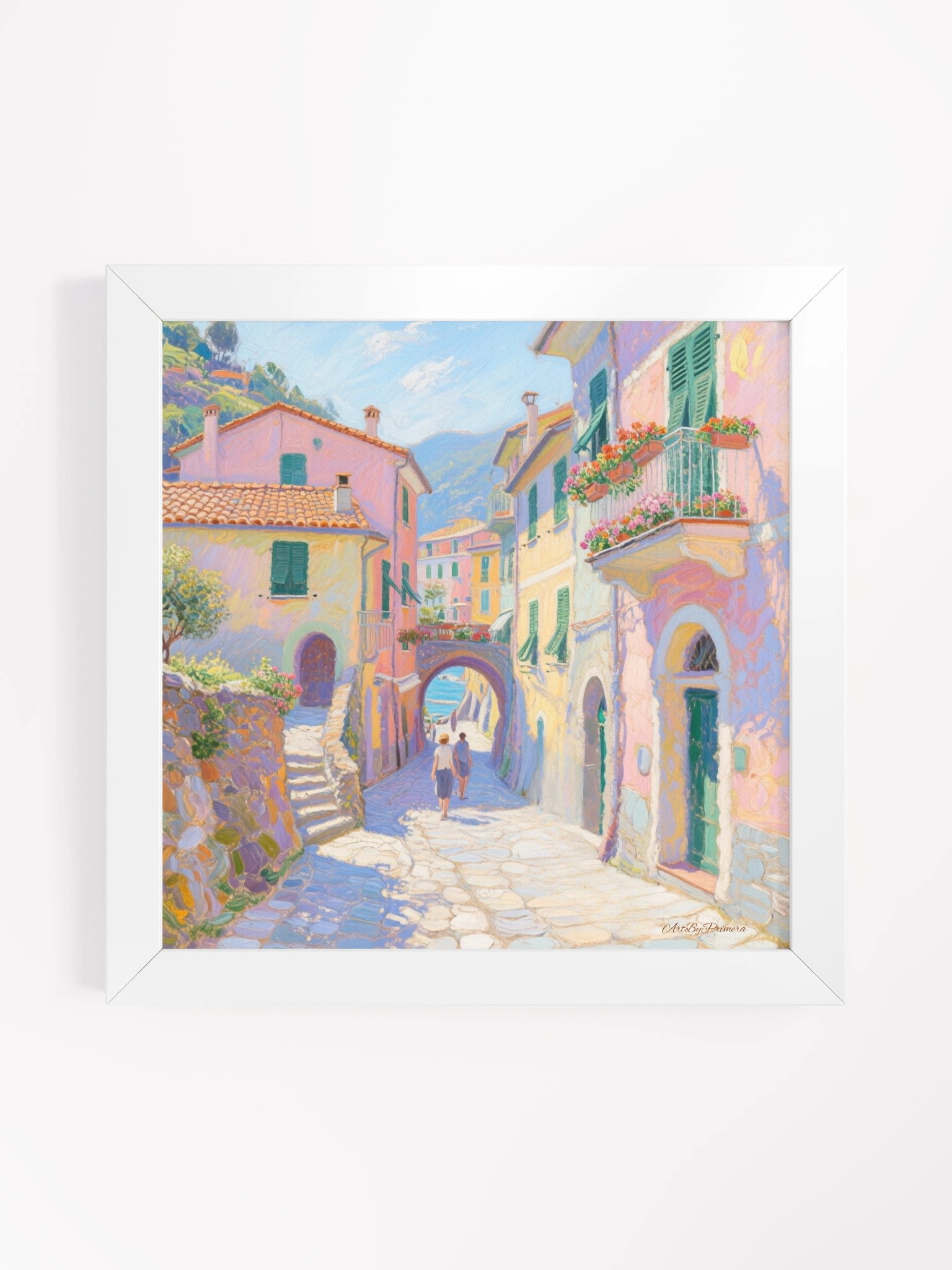 Vernazza Balcony Arch View - Framed Poster product image (1)