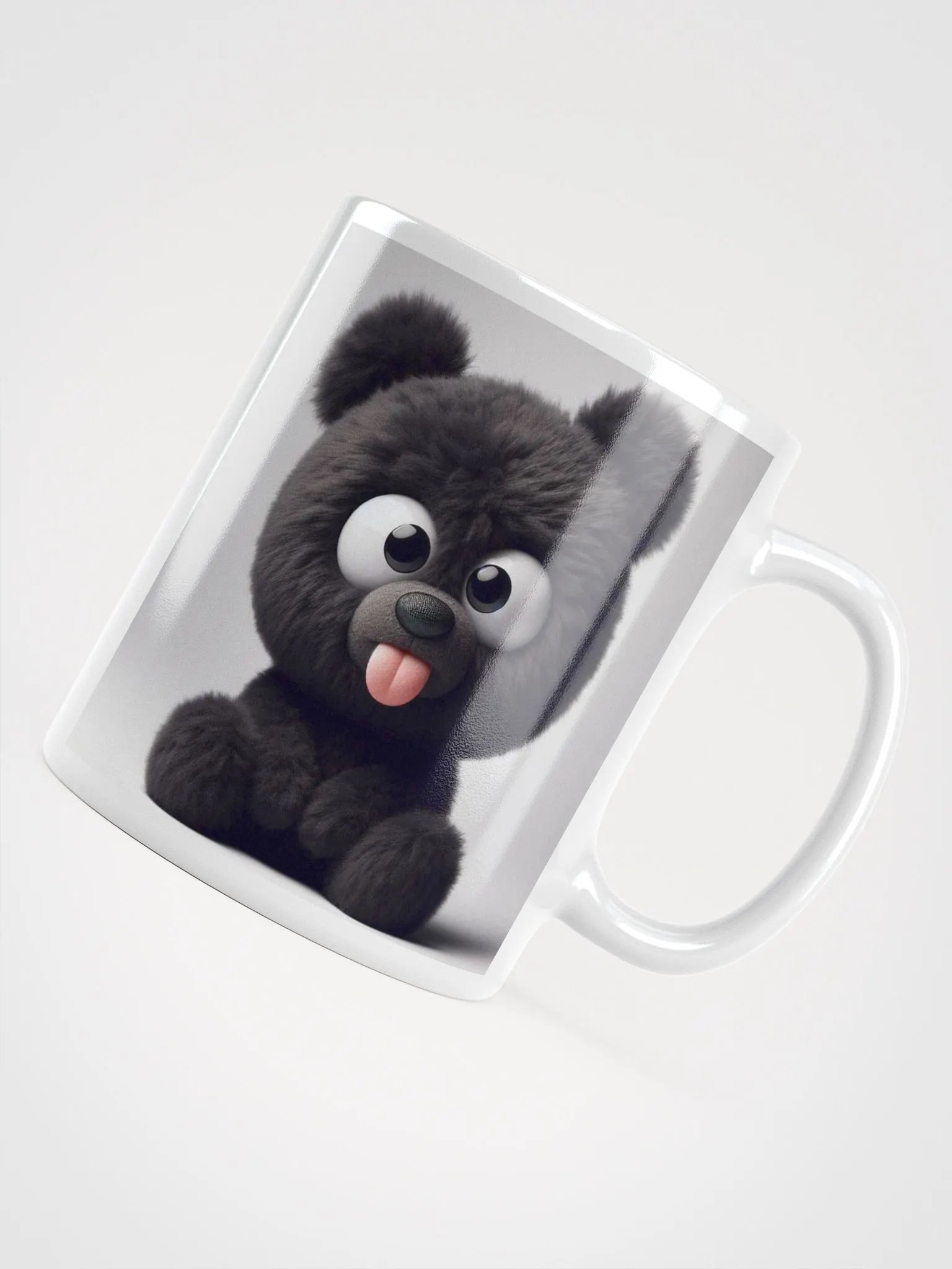 Rude Black Teddy Bear #Humorous Mug - White product image (4)
