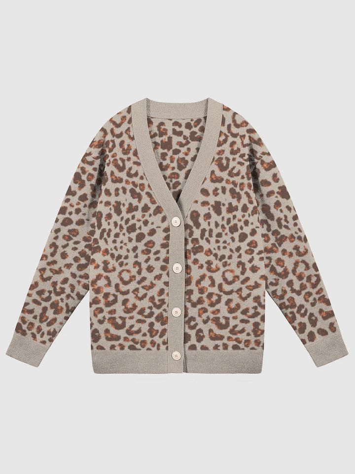Brown Leopard Print Cardigan product image (1)