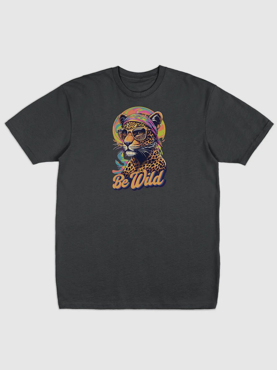 Groovy "Be Wild" Psychedelic Leopard Heavyweight Tee product image (1)