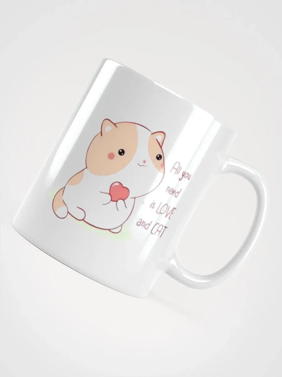 White Glossy Mug Cute Kitten product image (4)