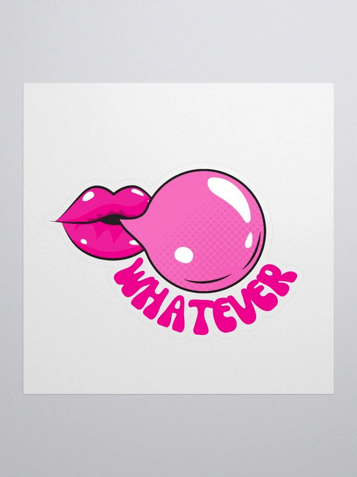 Pink Lips Bubble Gum Sticker Set product image (2)