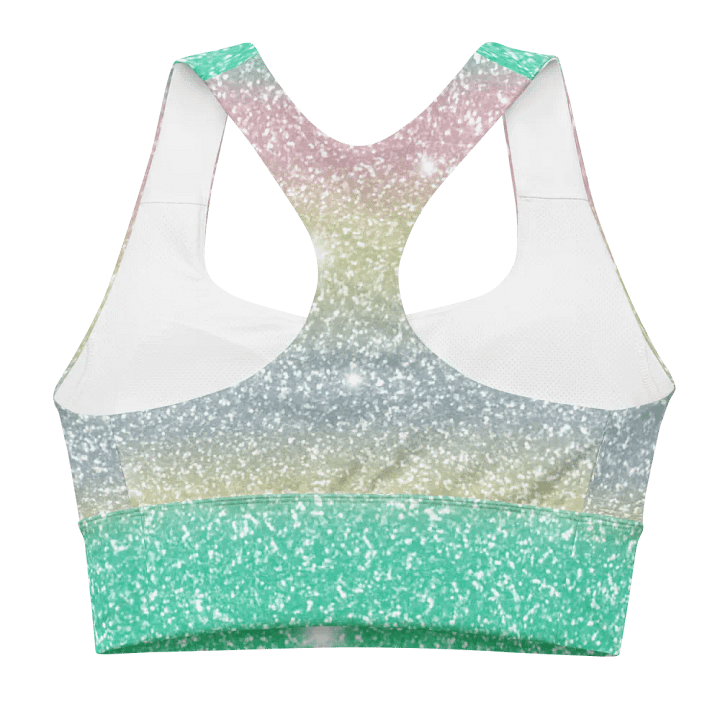 Glitter Unicorn Texture Design Longline Sports Bra product image (2)