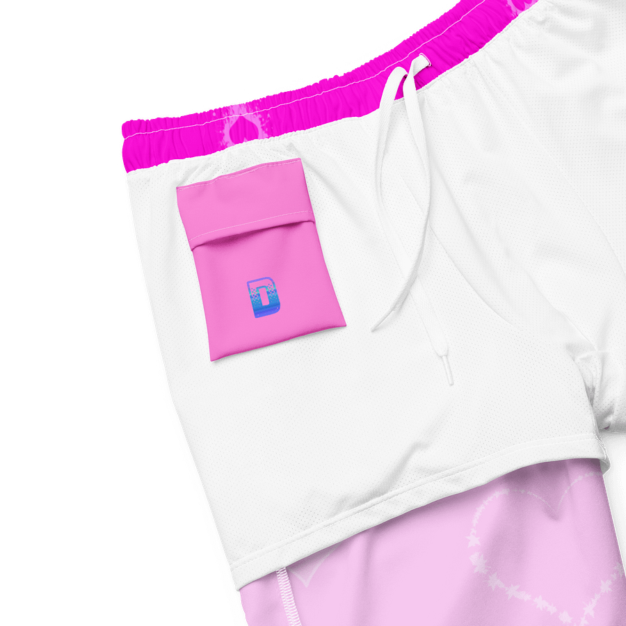 Hot Pink Hearts Swim Trunks product image (6)
