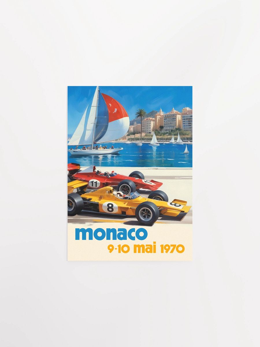 Monaco Grand Prix 1970 Poster — Vintage F1 Racing Wall Art, Retro Motorsport Print product image (6)