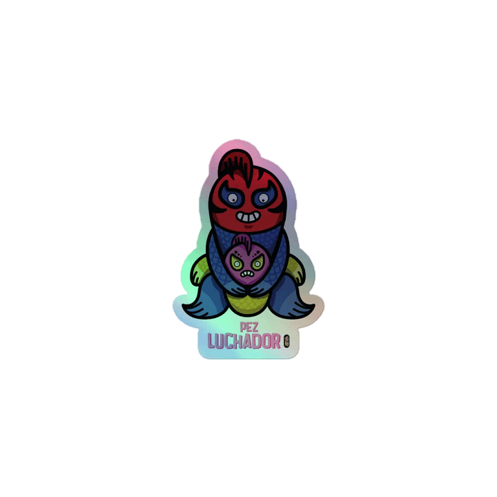 Pez Luchador - Sticker (Holographic Kiss Cut) product image (1)