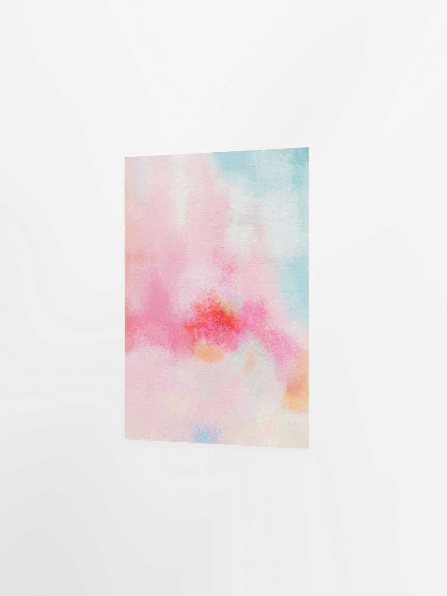 Unframed Minimalist Soft Pastel Blush Pink and Blue Abstract Print product image (6)