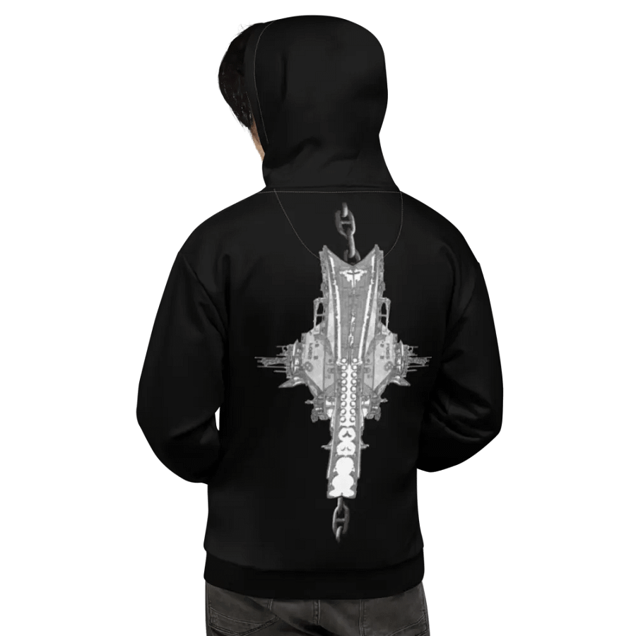 Black Foss double tug Sketch Hoodie product image (6)