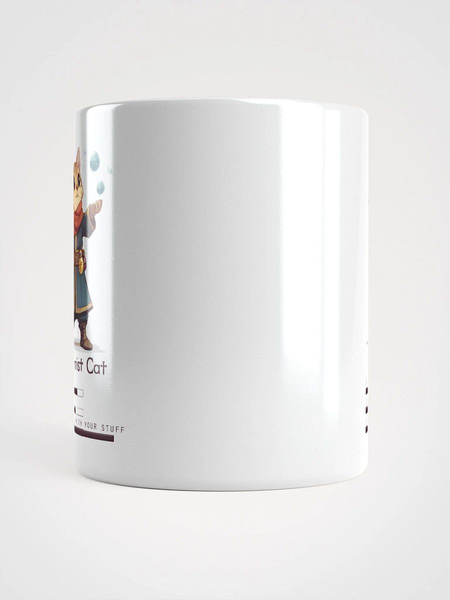RPG Alchemist Cat white ceramic mug 11oz 15oz 20oz for gamers and cat lovers product image (5)