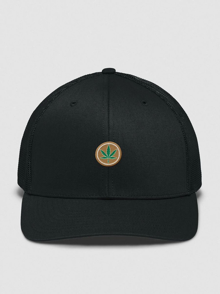 Vibrant Cannabis Leaf Trucker Hat product image (5)