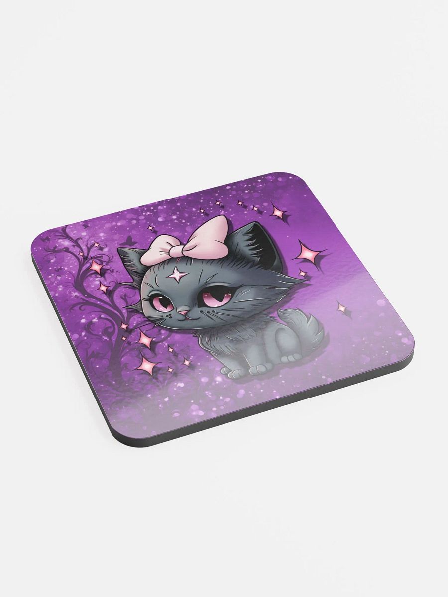 Tiny Terror Cork Coaster - Black Kitten product image (2)
