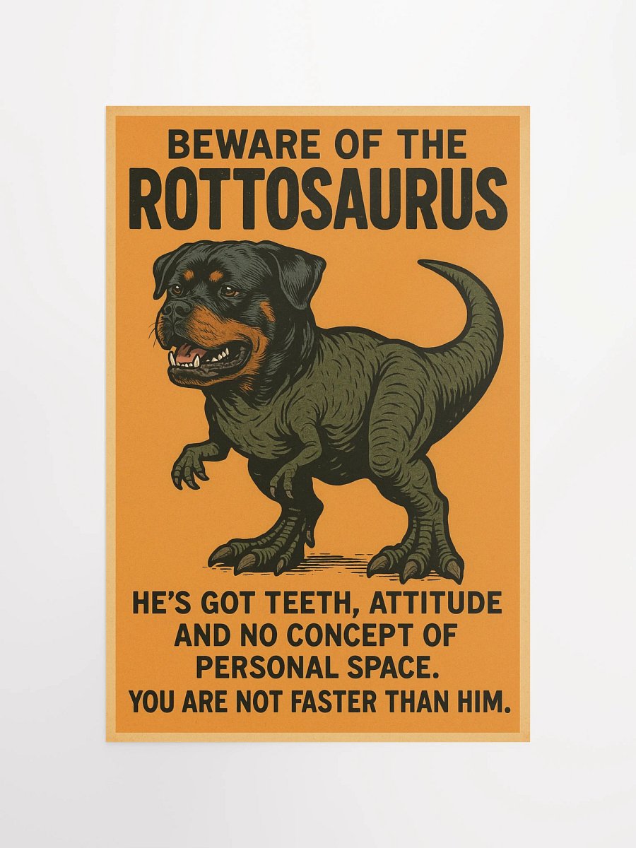 Beware of the Rottosaurus WARNING POSTER product image (11)