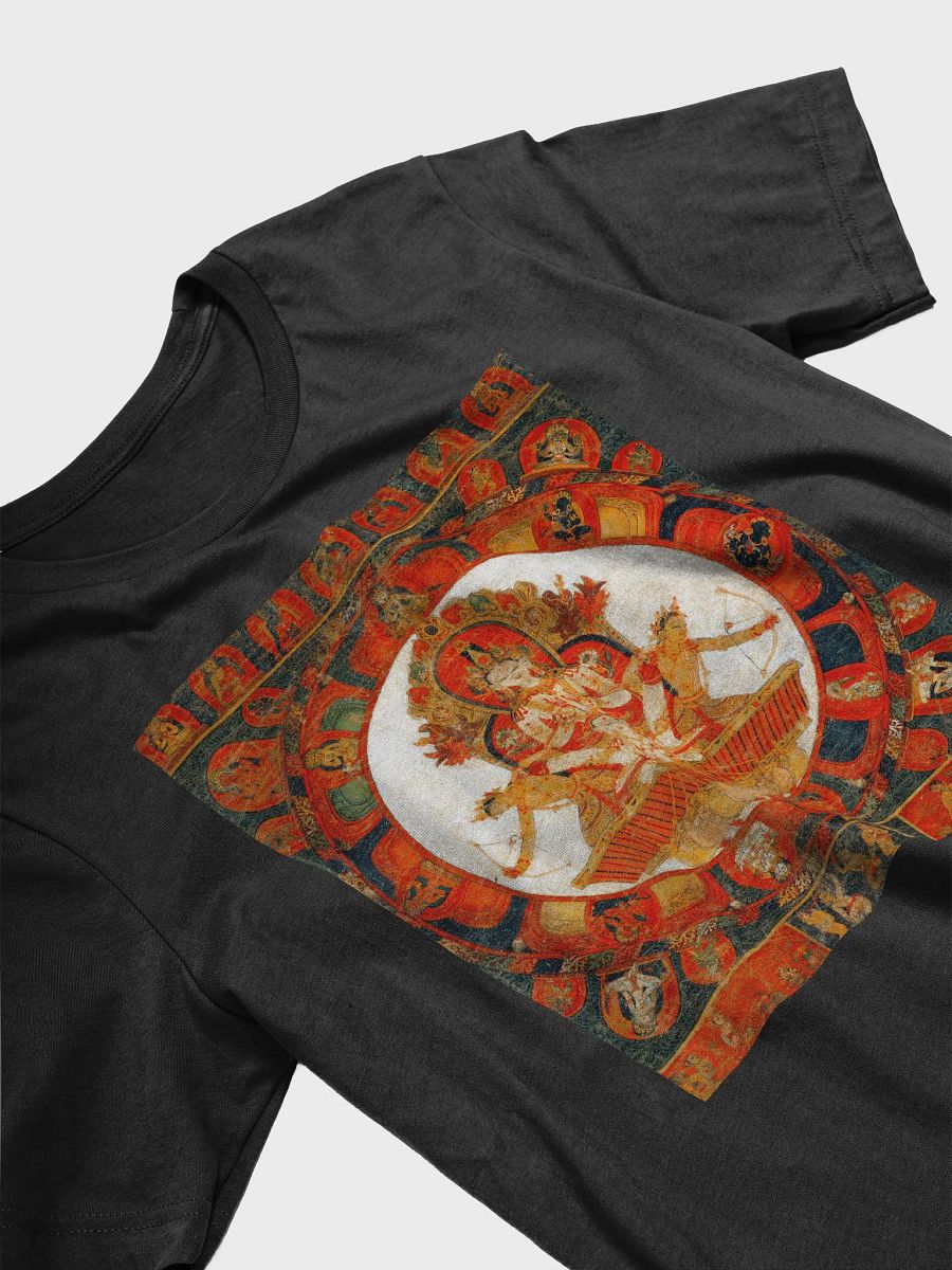 Mandala of Chandra, God of the Moon Traditional Buddhist Thangka Art T-Shirt product image (3)