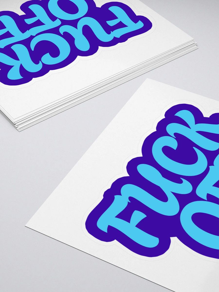 Bold 'FUCK OFF' Kiss Cut Stickers product image (12)