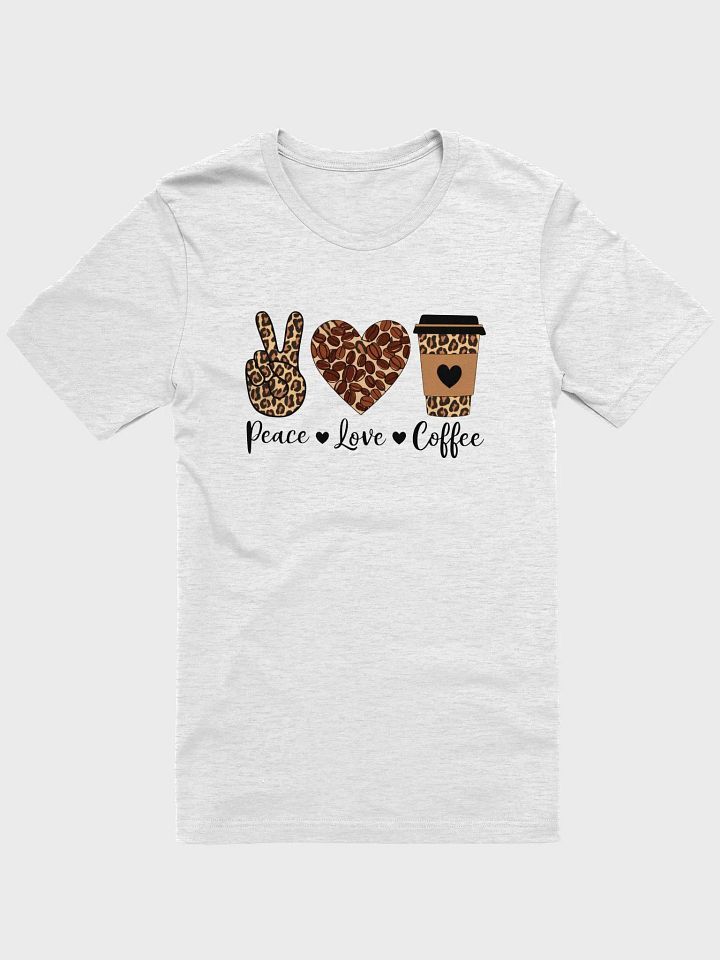 Leopard Peace Love Coffee T-Shirt product image (1)