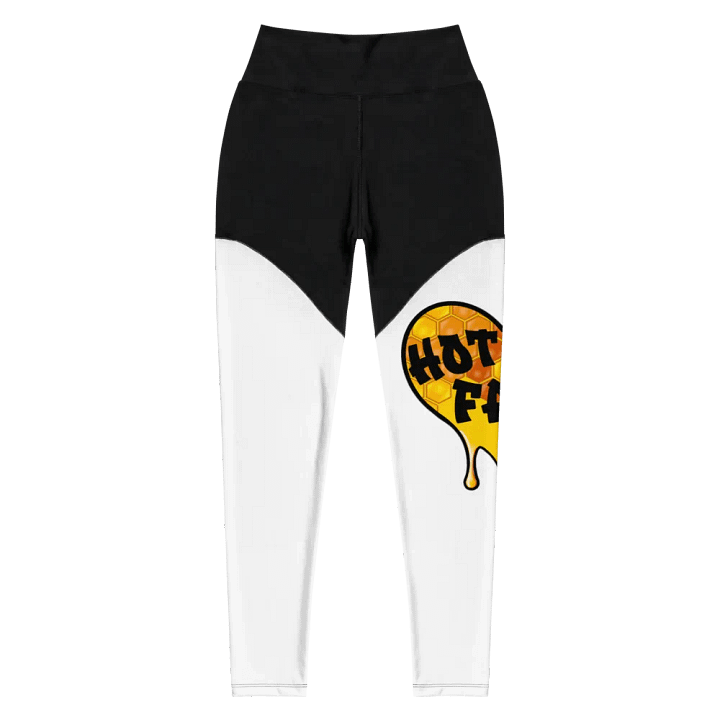 HOT BOX FAM GOLD HONEY COMB LOGO SPORT LEGGINGS product image (2)