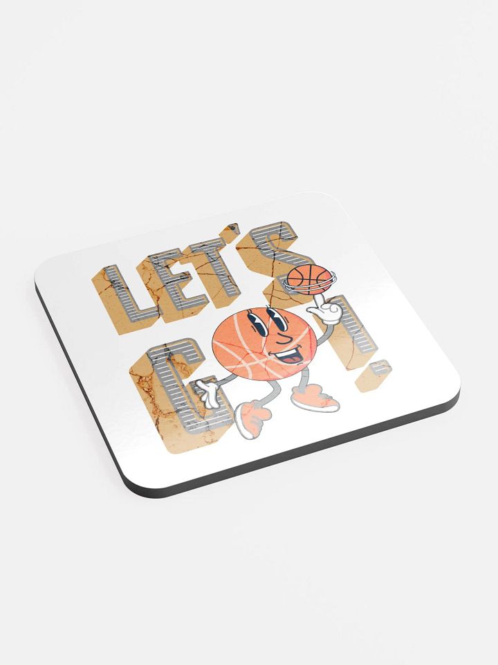 Lets Go Basketball Mascot Head Coaster product image (2)