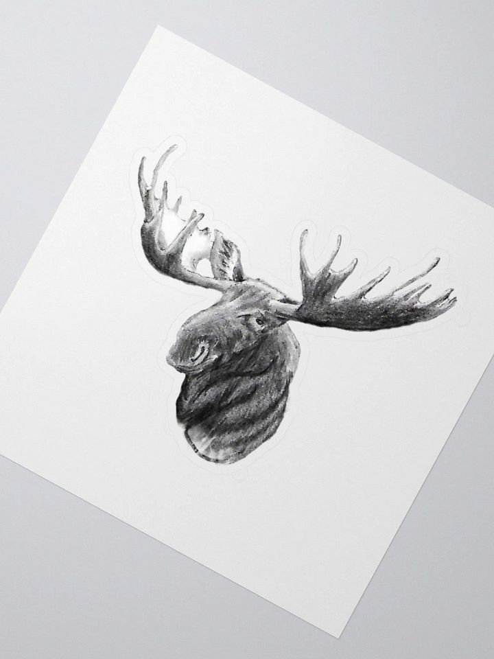 Moose Drawing Sticker product image (4)