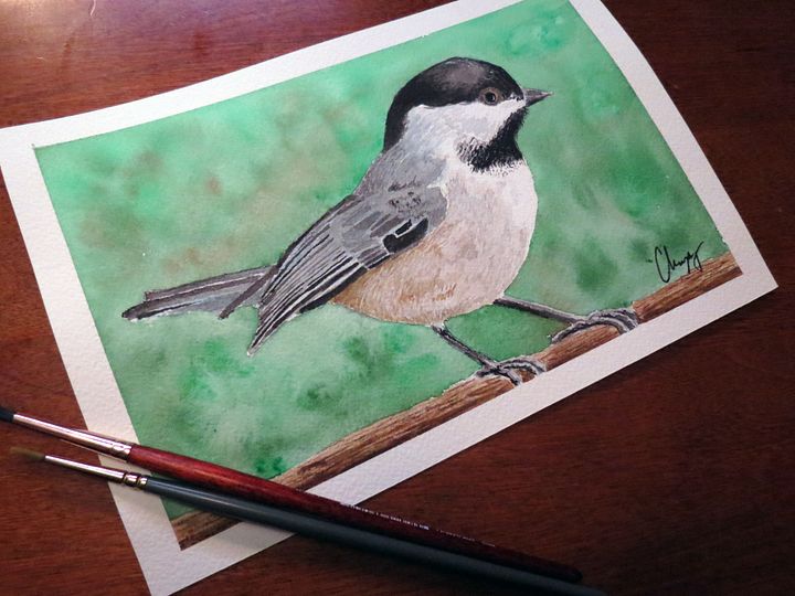 Carolina Chickadee - Original Watercolor Painting product image (1)
