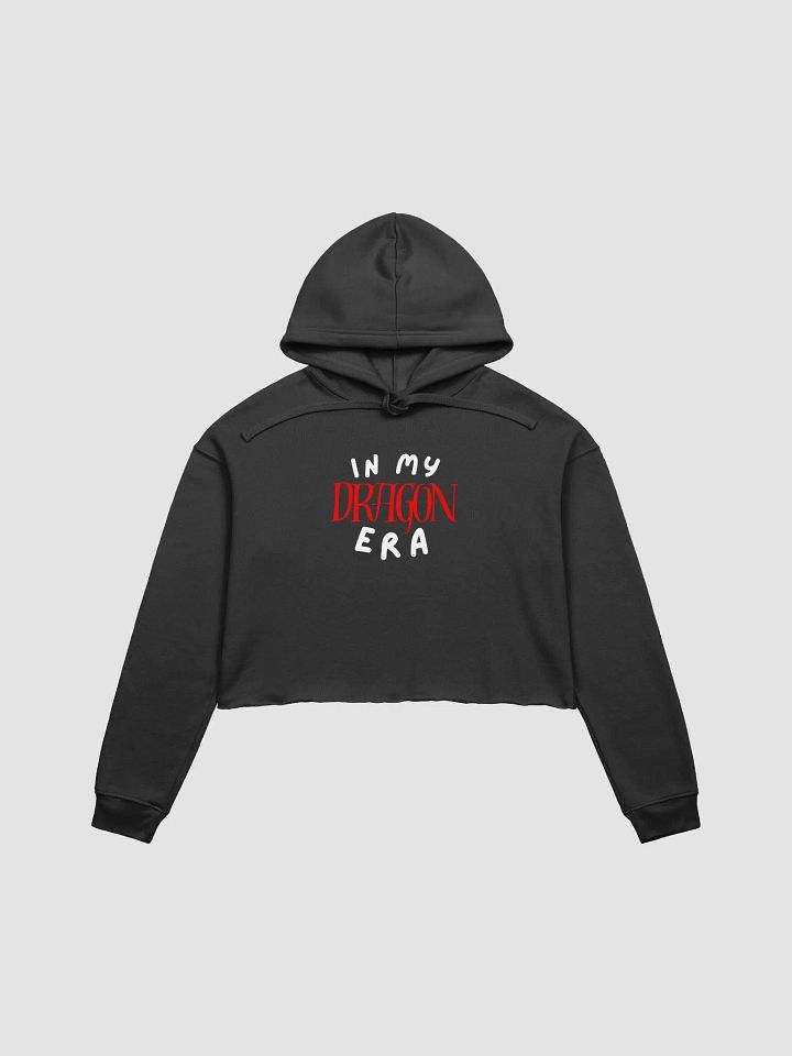In My Dragon Era Black & Red Cropped Hoodie product image (1)