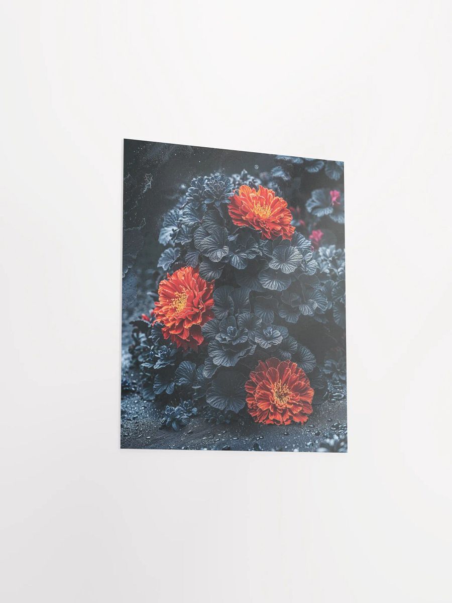 Crimson Bloom in the Void Matte Poster product image (21)