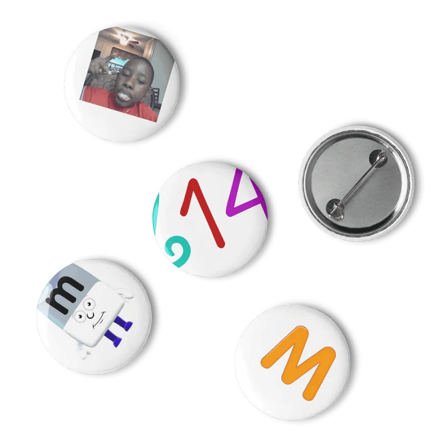 Marvens birthday Pin Button set. product image (6)