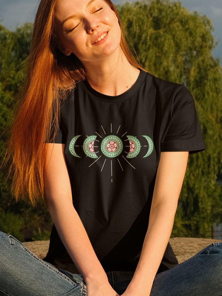Mahjong Moon Phase Shirt for Board Game Lovers, Unisex Board Gaming Black T-shirt product image (1)