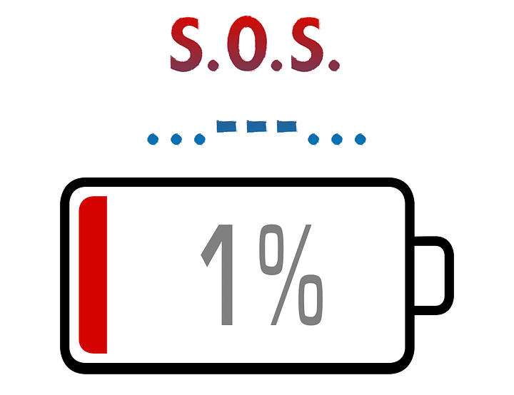 S.O.S. with Battery at 1% T-Shirt product image (2)