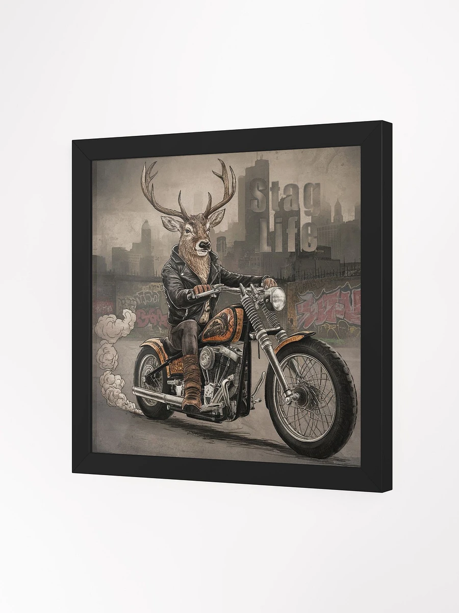 Stag Life Motorcycle Stag Framed Art Print product image (8)