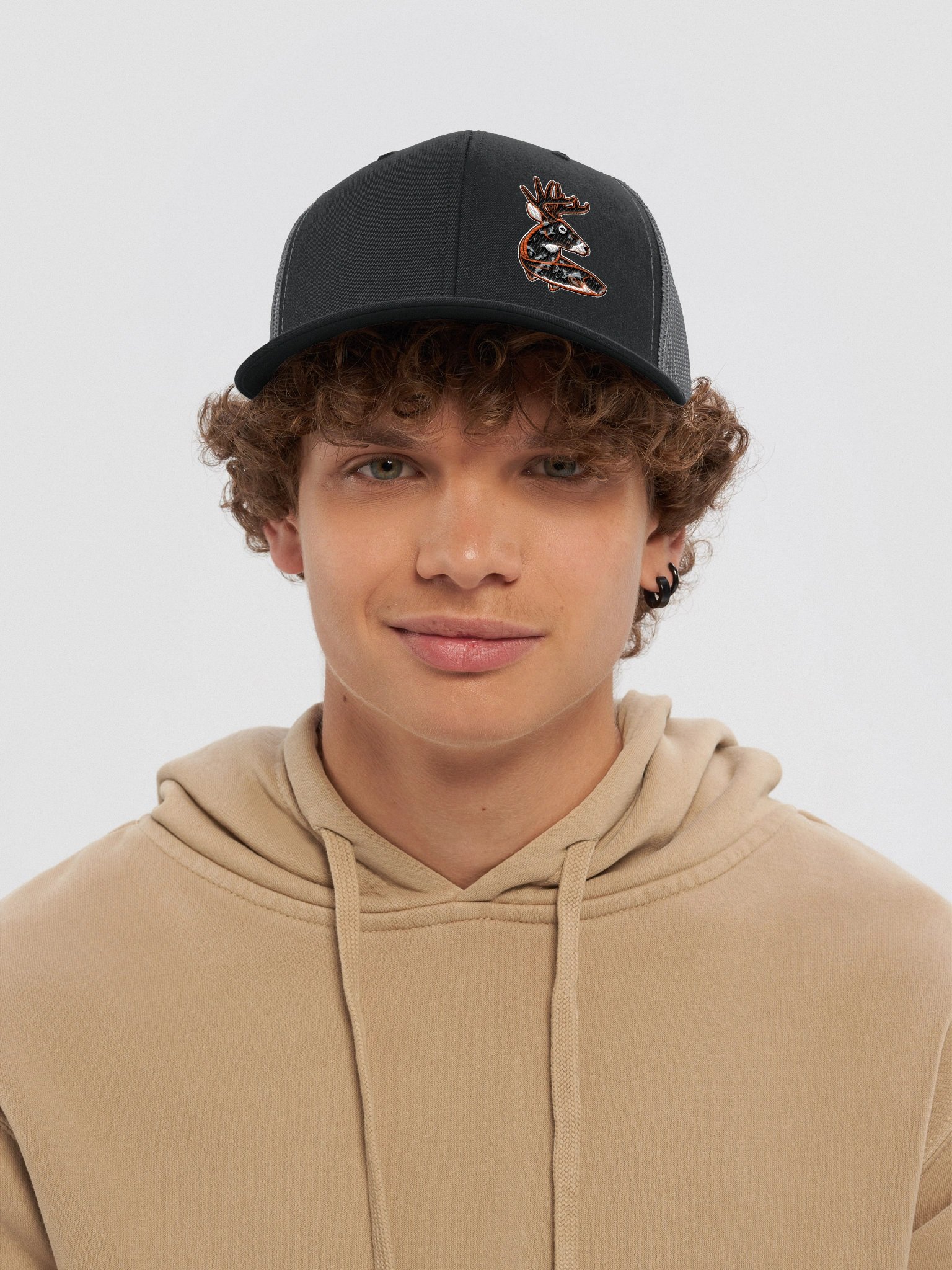 Orange Camo Side Snapback Hat product image (27)