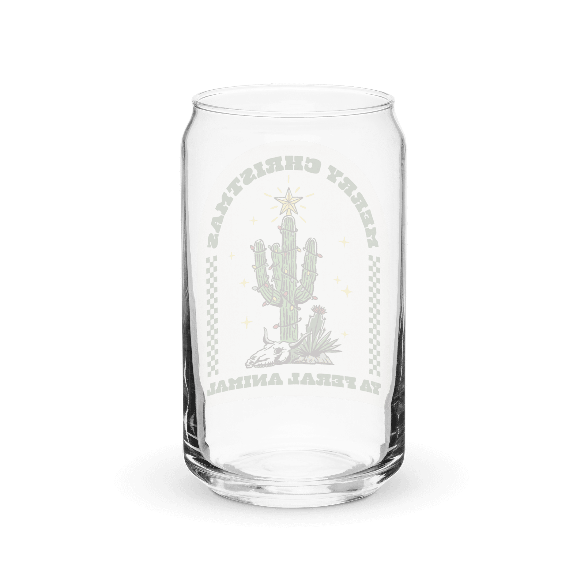 merry christmas ya feral animal glass cup product image (3)