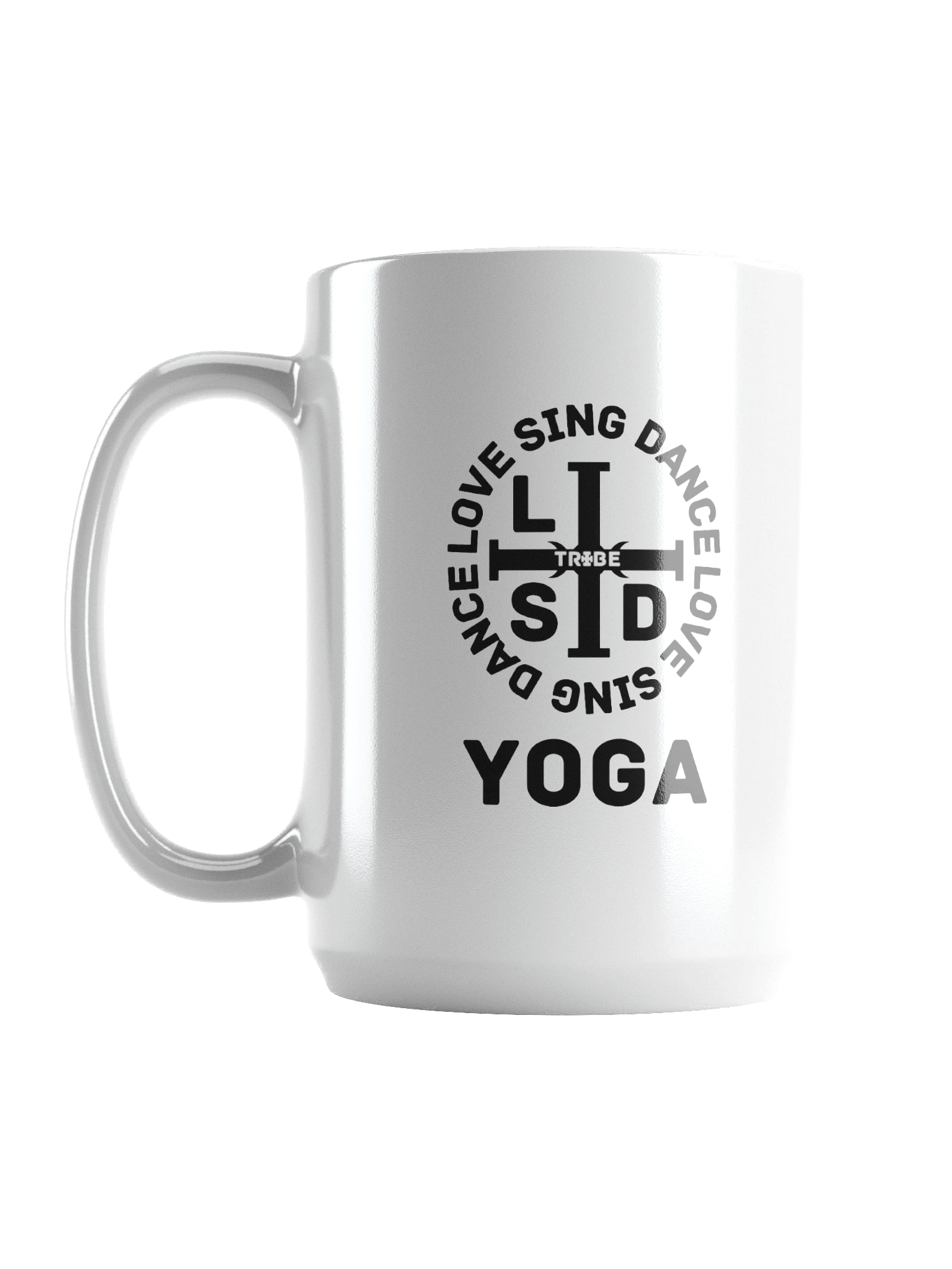 LSD "Love Sing Dance" Yoga Mug {Black Emblem} product image (1)