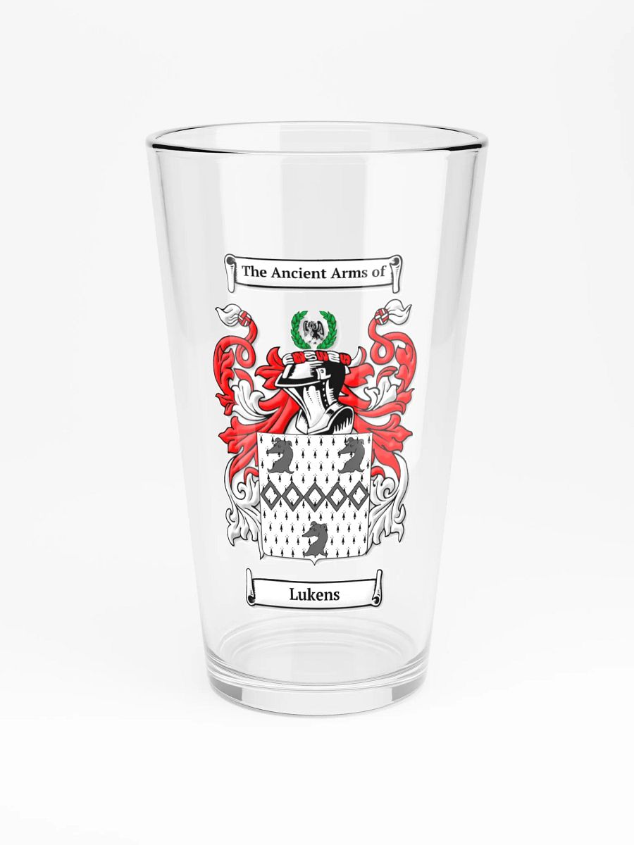 Lukens Family Crest - Shaker Pint Glass product image (3)