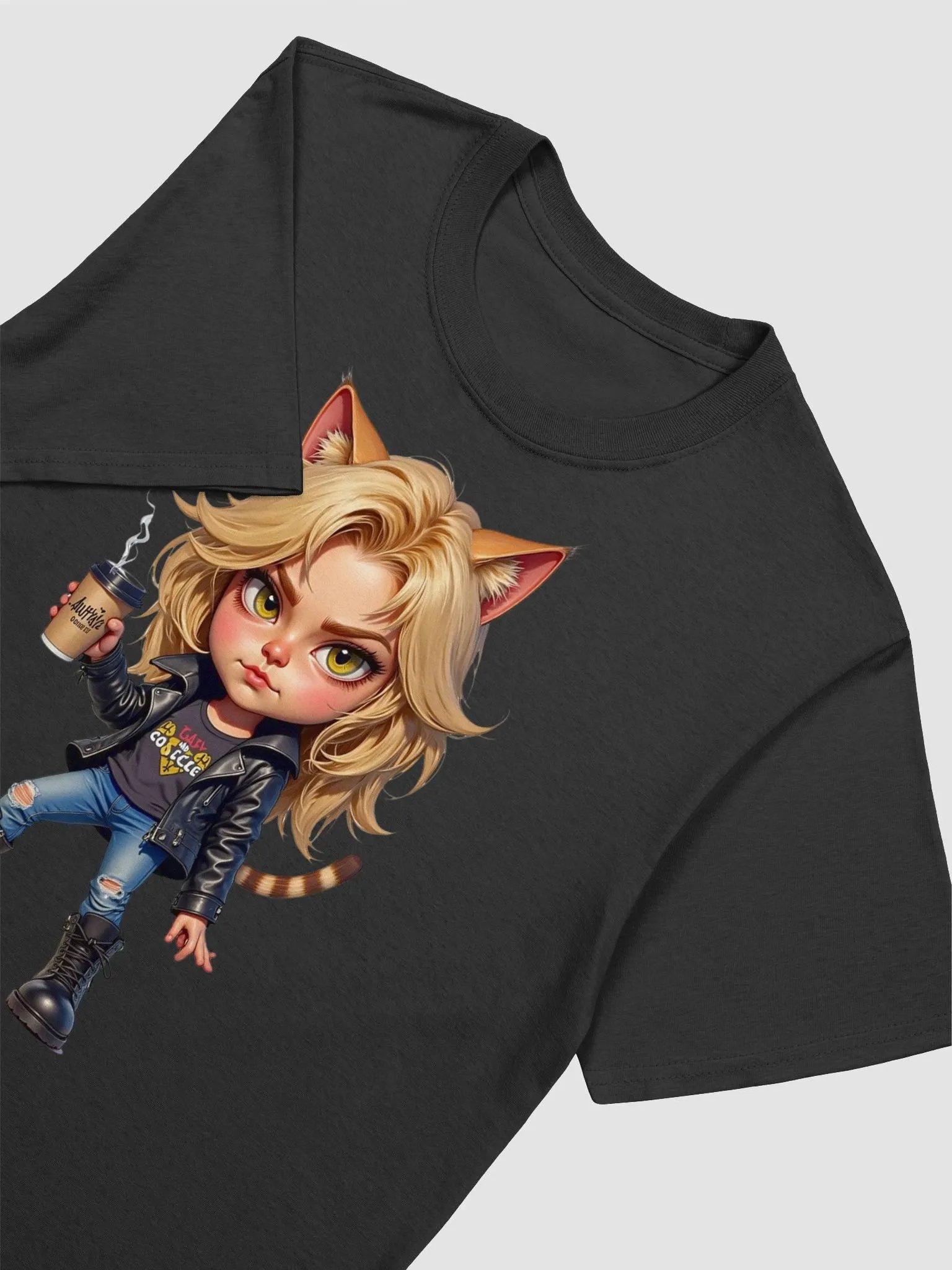 Whisker Rebel Coffee Cat T-Shirt product image (20)