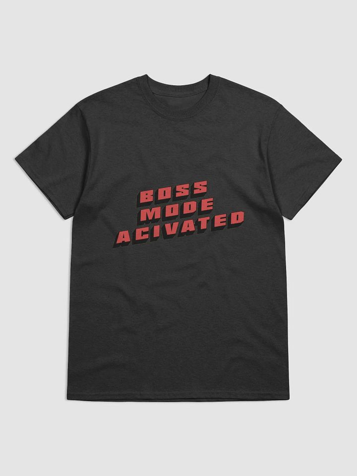 "Boss mode: Activated!" Heavyweight Tee - Black product image (1)