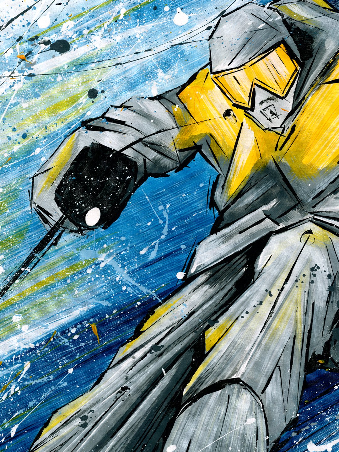 Raw Skiing 2 (Blue) - Original Painting product image (8)