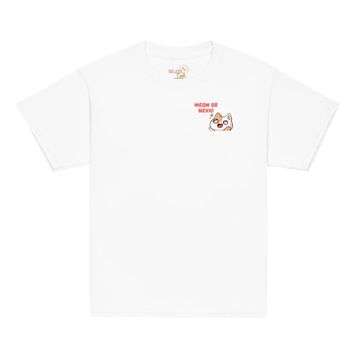 Meow or Neva! Kids' Cat Graphic Tee product image (2)