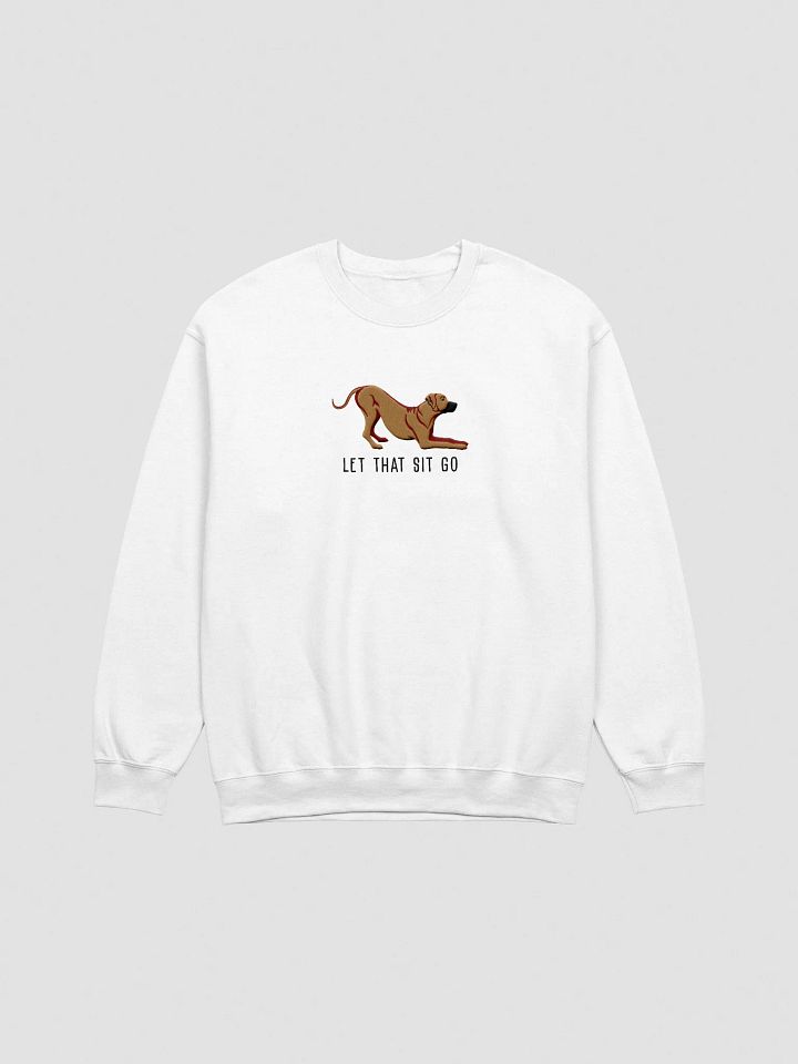 Let That Sit Go Sweatshirt (Embroidered) of a Rhodesian Ridgeback(Tan) product image (16)