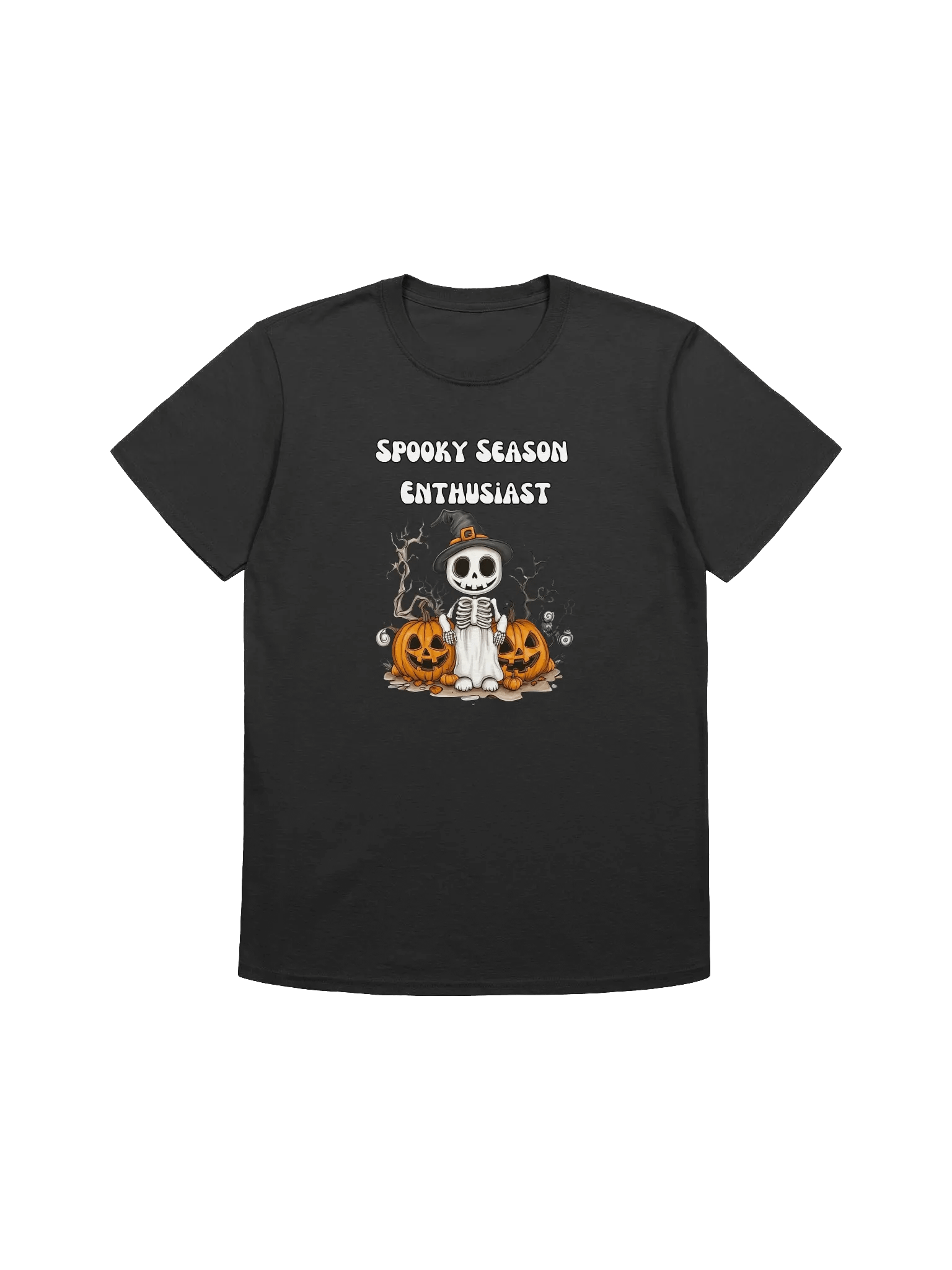 Spooky Cute Halloween Skeletons and Pumpkins Unisex T-Shirt product image (1)