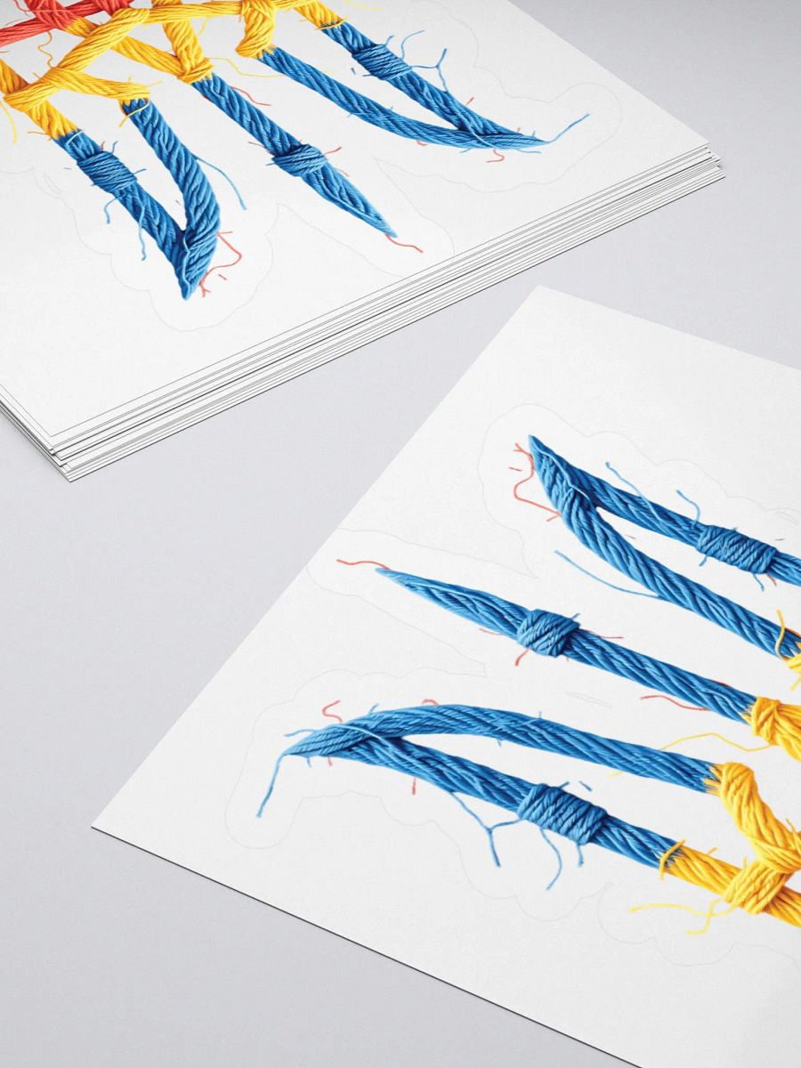 Vintage Support Ukraine Flag | Ukrainian Trident | Stand with Ukraine Kiss-Cut Stickers product image (12)