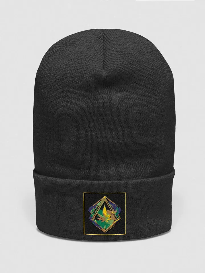 "Golden Luxe: Cannabis & Diamond Elegance Head Covering" product image (6)