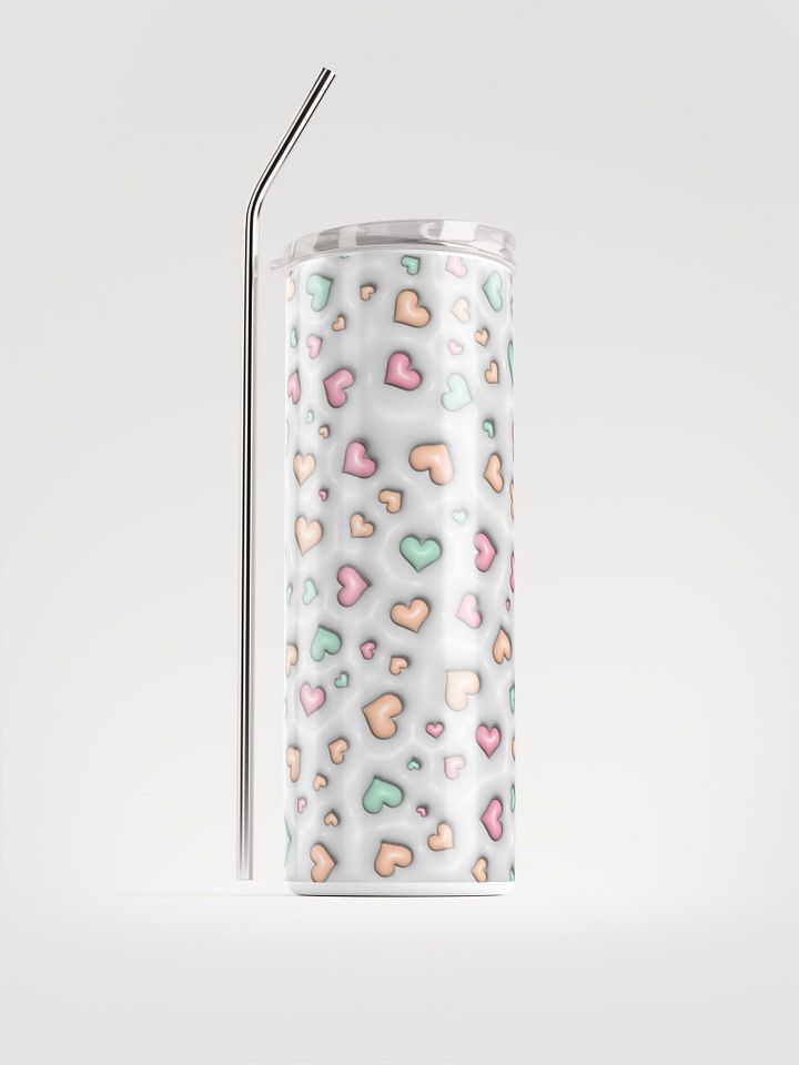 Pastel Heart Stainless Steel Tumbler product image (1)