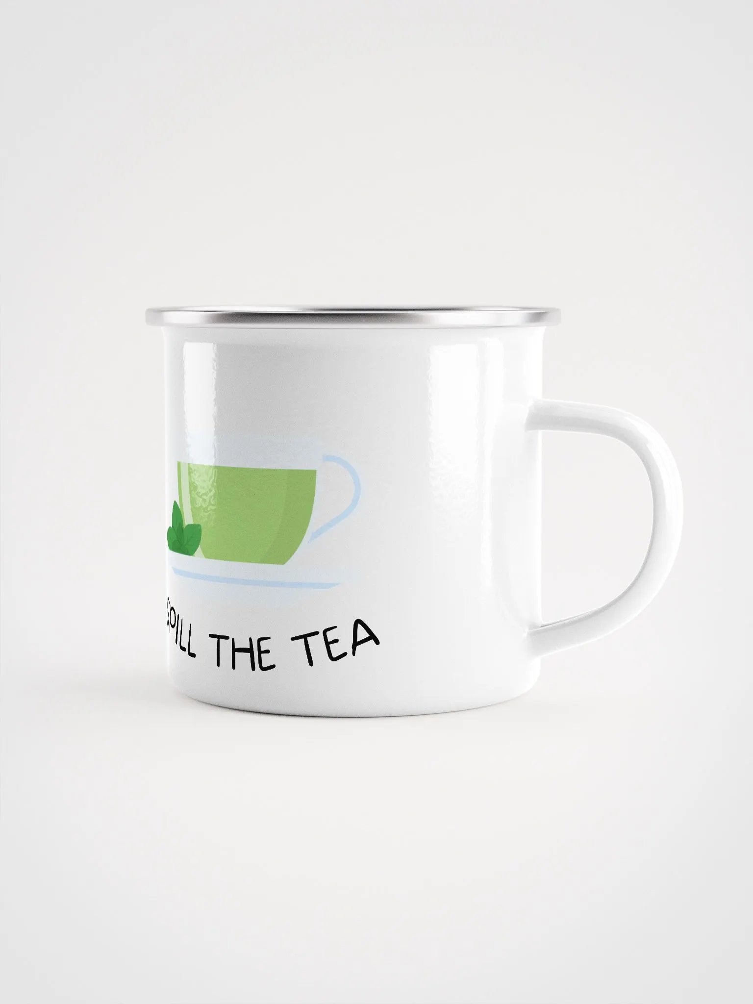 Spill the tea- Enamel mug product image (1)